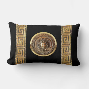 Coussin Rectangle Medusa et clé grecque