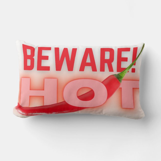 Coussin Rectangle Méfiez-vous du chaud (Recto)