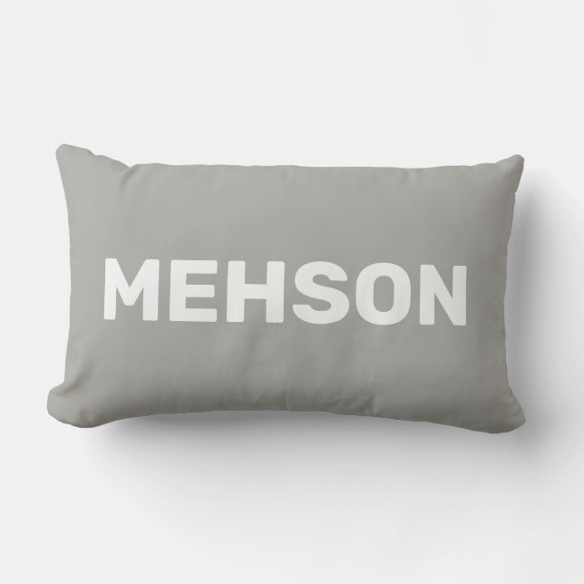 Coussin Rectangle MEHSON | Iles Vierges, Élang, Texte gris (Recto)