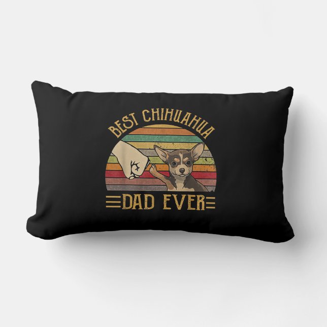 Coussin Rectangle meilleur chihuahua papa    eversunset (Recto)