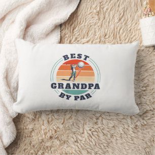 Coussin Rectangle Meilleur Grand-Père Jamais Rétro Golf Papa Fête de