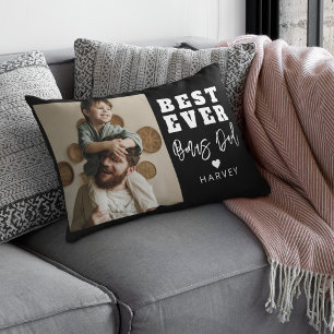 Coussin Rectangle Meilleur Papa Bonus Photo