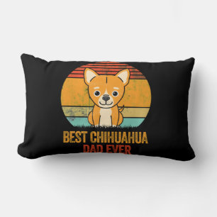 Coussin Rectangle Meilleur Papa Chihuahua Jamais Vintage Trouvé