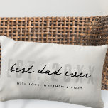 Coussin Rectangle Meilleur papa Jamais Athlétique Moderne Fête des p<br><div class="desc">Ce design simple et moderne est composé de san serif et de typographie de script ludique.</div>