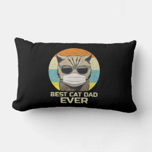Coussin Rectangle Meilleur père de chat jamais Lunettes de soleil