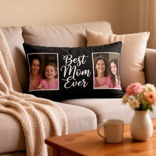 Coussin Rectangle Meilleure Maman Personnalisé 2 Photos Cadeau Souve