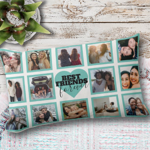Coussin Rectangle MEILLEURS AMIS 14 Photo Collage Jeu d'oreiller