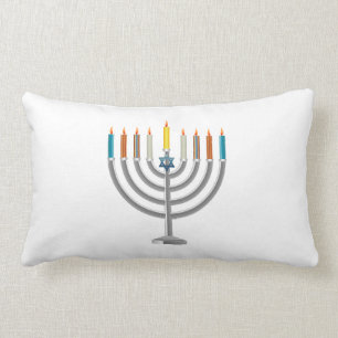 Coussin Rectangle Menorah de Hanouka