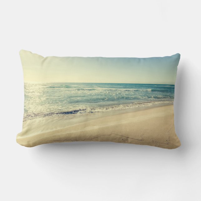 Coussin Rectangle Mer en hiver (Recto)