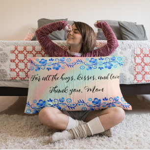 Coussin Rectangle Merci Mom Pastel Floral