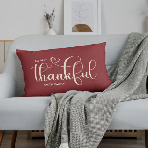 Coussin Rectangle Merci Personnalisé Bourgogne Automne Automne