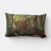 Coussin Rectangle Mère et bébé cerf au Parc national de Shenandoah (Verso)