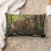 Coussin Rectangle Mère et bébé cerf au Parc national de Shenandoah (Couverture)