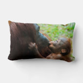 Coussin Rectangle Mère orang-outan et bébé (Verso)
