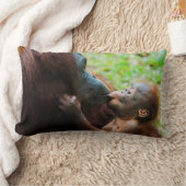 Coussin Rectangle Mère orang-outan et bébé (Couverture)