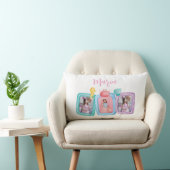Coussin Rectangle Mermaid 3 Photo Collage Nom de l'enfant (Chaise)