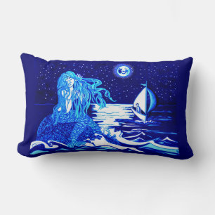 Coussin Rectangle Mermaid et marin