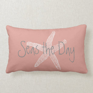 Coussin Rectangle Mers les étoiles de mer vintages de jour sur le