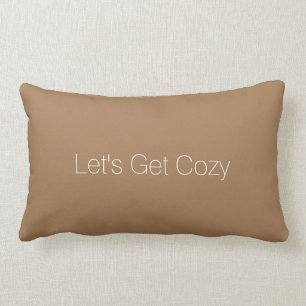 Coussin Rectangle Message personnalisé par brun crémeux