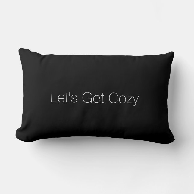 Coussin Rectangle Message personnalisé par noir frais (Recto)