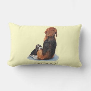 Coussin Rectangle mignon chiot beagle chien bouddin