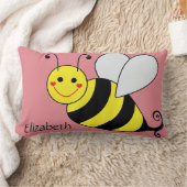 Coussin Rectangle Mignon gaffez l'abeille personnalisée (Couverture)