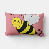 Coussin Rectangle Mignon gaffez l'abeille personnalisée (Verso)