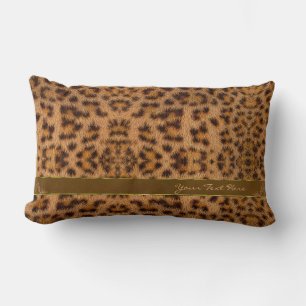 Coussin Rectangle Mignon motif Jaguar félin et talon aiguille