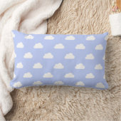 Coussin Rectangle Mignons nuages blancs sur bleu (Couverture)