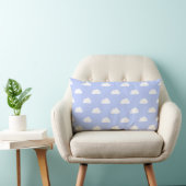 Coussin Rectangle Mignons nuages blancs sur bleu (Chaise)