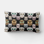 Coussin Rectangle Mignons Petits Hiboux Motif D'Art Illustré (Verso)