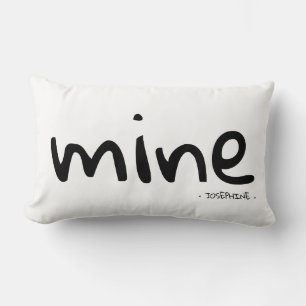 Coussin Rectangle Mine   personnalisé avec nom