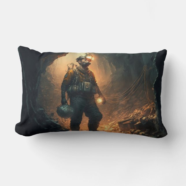 Coussin Rectangle Mines dangereuses (Recto)