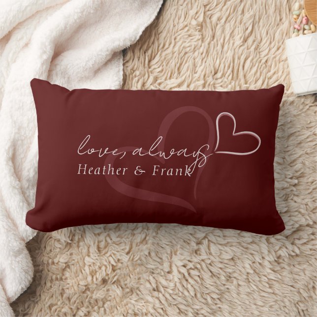 Coussin Rectangle Minimal Modern Romantic Chic Love Always Valentine (Couverture)