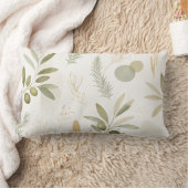 Coussin Rectangle Minimalist Olive & Rosemary Botanical Pillow (Couverture)