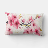 Coussin Rectangle Minimalist Pink Sakura Zen Throw Cushion (Verso)