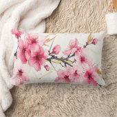 Coussin Rectangle Minimalist Pink Sakura Zen Throw Cushion (Couverture)