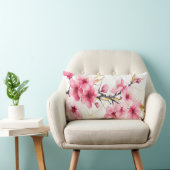 Coussin Rectangle Minimalist Pink Sakura Zen Throw Cushion (Chaise)