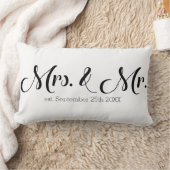 Coussin Rectangle Mme et M. Newlyweds Épouse et mari (Couverture)