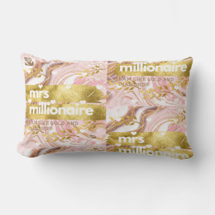 Coussin Rectangle mme millionaire© Je suis comme de l'or et des diam