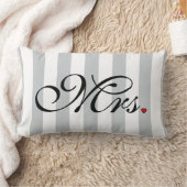 Coussin Rectangle Mme Wife Bride Click pour customiser des rayures (Couverture)