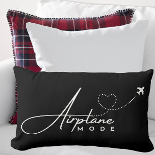 Coussin Rectangle Mode avion, Voyage, Script minimal, Aviation