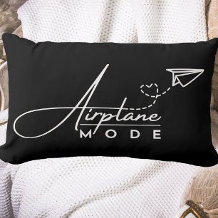 Coussin Rectangle Mode avion, Voyage, Script minimal, Aviation