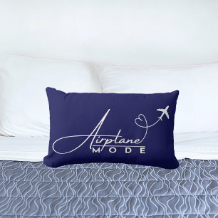 Coussin Rectangle Mode avion, Voyage, Script minimal, Aviation