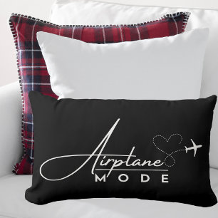 Coussin Rectangle Mode Avion, Voyage, Script Minimaliste, Aviation