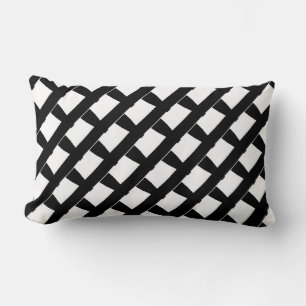 Coussin Rectangle mode motif blanche et noire