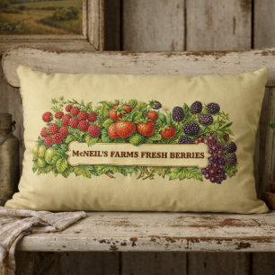 Coussin Rectangle Modèle de baies fraîches de la ferme