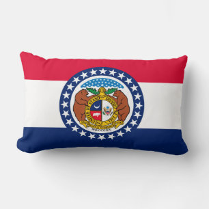 Coussin Rectangle Modèle de drapeau d'État du Missouri
