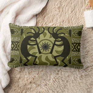 Coussin Rectangle Modèle du Sud-Ouest Tribal Sun Kokopelli