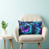 Coussin Rectangle Modern Geometric Liquid Glow Pillow (Chaise)
